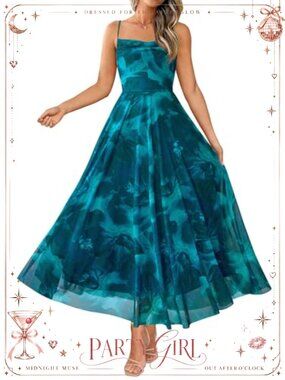 BTFBM Women Summer Maxi Dress Cowl Neck Sleeveless Formal Wedding Guest